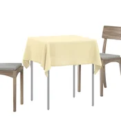 vidaXL Klobučevina za mizo Kvadrat Kremno bela 110 x 110 cm Poliester