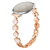 INF Eleganten kovinski pašček z deteljico in sedefom, združljiv z Garmin Lily 2 PinkGold, (5000090630)