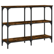 MAISON CHIC konzolna miza - miza ob steni dimljen hrast 100x29x75 cm inženirski les, (21786581)