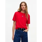 Tommy Jeans Majica temno modra/živo rdeča/bela