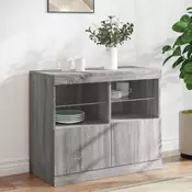 Vidaxl vidaXL LED omarica siva sonoma hrast 81x37x67 cm