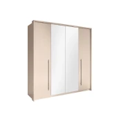 Garderobna omara Honolulu 239 Beige, 217x210x65cm, Vrata omare: Zložljiva
