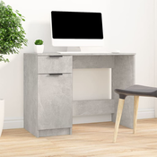 vidaXL Pisalna miza betonsko siva 100x50x75 cm konstruiran les