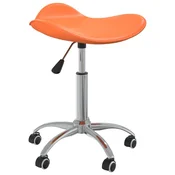 Vidaxl Salonski stolček oranžno umetno usnje