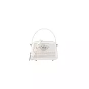 REPLAY Bijela crossbody torba s uzorkom pletiva