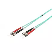 FO patch cord, duplex, ST to ST MM OM3 50/125 µ, 2m