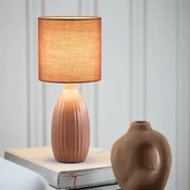 PR Home Namizna svetilka Uno, rjava, višina 37 cm, tekstil/keramika - Dnevna soba/jedilnica - Sodobni - rjavo rdeča