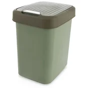 shumee Plastični koš za odpadke za kuhinjo, kopalnico, pisarno, 12 l, zelen