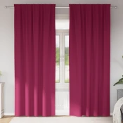 vidaXL Zavese z zavesami 2 pcs Vinorodna rdeča 245 x 140 cm Poliester