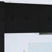 vidaXL Stenska kuhinjska omarica Črna 80 x 31 x 80 cm Konstruiran les