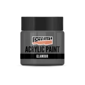 Akrilna barva Glamour metalik 50ml - black silver