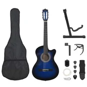 12-dijelni set klasicne gitare Western sa 6 žica plavi 38 