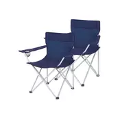 Songmics Set zložljivih kamp stolov 84x52x81 cm črne barve