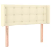 Vidaxl Vzglavje z ušesi krem 103x16x78/88 cm umetno usnje