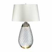 Elstead LENA-TL-L-SMOKE-OWSS - LED stona lampa LENA 1xE27/40W/230V 74 cm bela