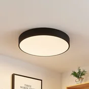 Lindby LED stropna svetilka Simera, O 50 cm, črna, kovinska - Dnevna soba/jedilnica - Sodobni - črna, bela - Plastika