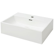 MAISON CHIC Umivalnik - Kopalna umivalnik - Lavabo z odprtino za armaturo bela keramika 51,5x38,5x15 cm, (21684726)