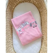 MY SWEET BABY Flis odejica za dojenčke - Bigi Zibi & Adele Owls - svetlo roza