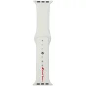 Remen Audi sportski remen Sport Red Logo od kvalitetnog silikona za Apple Watch 40/41/42mm bijeli (AUS-SR-AW40-42-R8/D2-WE)