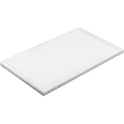 Gastro plastična deska za rezanje 60x40x3 cm, z utorom, bela