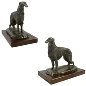 shumee Ruski hrt, hrt, hrt II - kipec psa, pisarniška figurica, pokal za pasjo razstavo Art-Dog