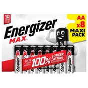 Energizer Alkalne baterije LR6/AA MAX, blister 8 kosov