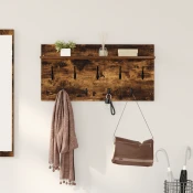 Vješalica za kapute na zidu Dimljeni hrast 80 x 40 x 12 cm