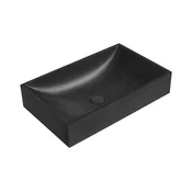 Sapho - Pultni umivalnik 58x36 cm beton/črna