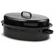KB PEKAČ EMAJLIRAN OVALNI S POKROVOM 42x32x19 CM / 6 L, (21211685)