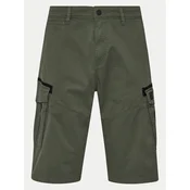 s.Oliver Kratke hlače iz tkanine 2141741 Zelena Regular Fit