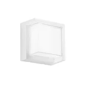 INTEC LED zunanja stenska svetilka BLOCK, bela, širina 16 cm, plastika, CCT - Sodobni