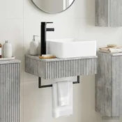 Zidni sudoper Betonska siva 50 x 41 x 39 cm Konstruirano drvo