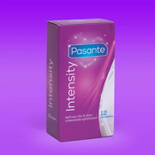 Pasante – Intensity teksturirani kondomi, 12 kos