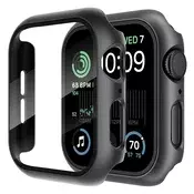 Ovitek z zaščito zaslona Techsuit Defense360 Pro za Apple Watch 4/5/6/SE 44mm - črn