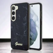 Guess Ovitek Guess Black marble za Samsung Galaxy S23 Plus (GUHCS23MPCUMAK)