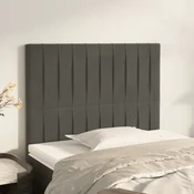 Uzglavlje tamno sivo 100x5x118/128 cm baršunasto