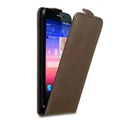 Cadorabo Cadorabo Ohišje, združljivo z Huawei ASCEND P7 v kava rjava - Zaščitni ovitek v obliki flipa z magnetnim zapiranjem, (20562473)