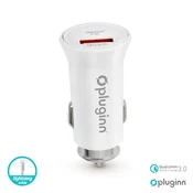 Auto punjac Pluginn PI-21S PD 20W QC 3.0 18W sa USB na iPhone Lightning kabel
