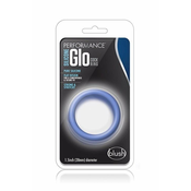 BLUSH Prsten za penis Novelties Performance Silicone Glo, 4.4cm, Svetloplavi