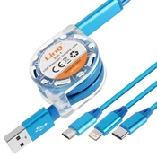 LINQ LinQ, Univerzalni izvlečni USB kabel 1m, Modra, (5000220171)
