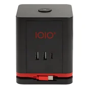 IOIO produžni kabel 3 uticnice, 1,5 m, 2xUSB-A, 1xUSB-C, crni 41213