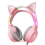 Slušalke ONIKUMA X15Pro z mačjimi ušesi - pink