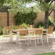 Vrtna stolica 8 pcs Prirodna nafta Čvrsto teak drvo