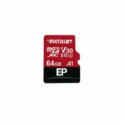 64 GB microSDXC Patriot V30 A1, razred 10 U3 100/80MB/s + adapter