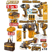 Akumulatorski set alata COSLI251193E 5/1 20V 2×5/0Ah SUPER INGCO