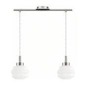 BRILAGI - LED luster na sajli RETRO GLASS 2xE27/60W/230V mat hrom/bela