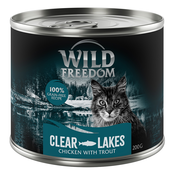 Ekonomicno pakiranje: Wild Freedom Adult 12 x 200 g Clear Lakes - pastrva i piletina