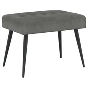 Vidaxl Klop s gumbnim oblazinjenjem Temno siva 60 x 40 x 45 cm Žamet