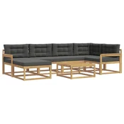 Set vanjskih sofa 7 pcs Bijela i antracit