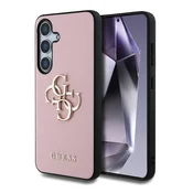 GUESS GRAINED BIG 4G LOGO SMALL CLASSIC LOGO silikonska futrola za telefon – otporna na udarce, stražnja strana s efektom kože, ROZA